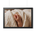Framed Horizontal Poster - Tender Newborn Hand in Soft... |...
