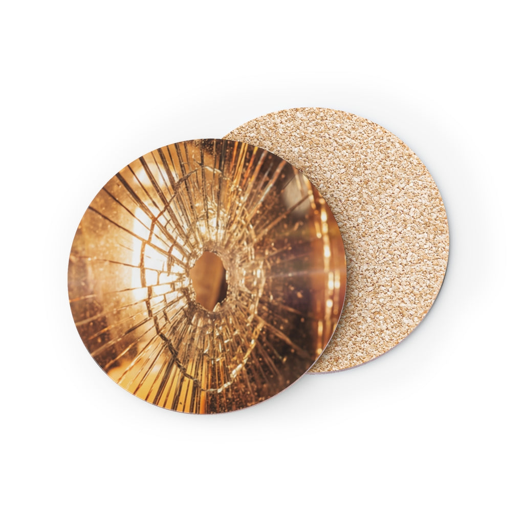 Coasters - Fractured Golden Light (1 & 4 pcs) | Echovira...