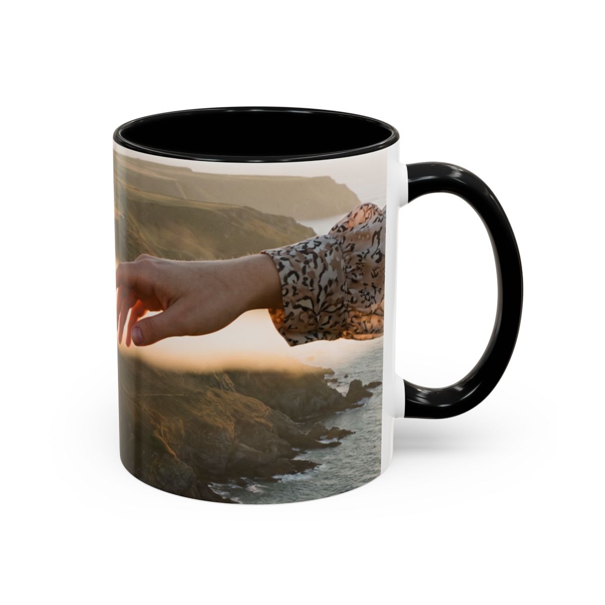 Accent Coffee Mug - The Infinite Touch | Ethereal Coastal......