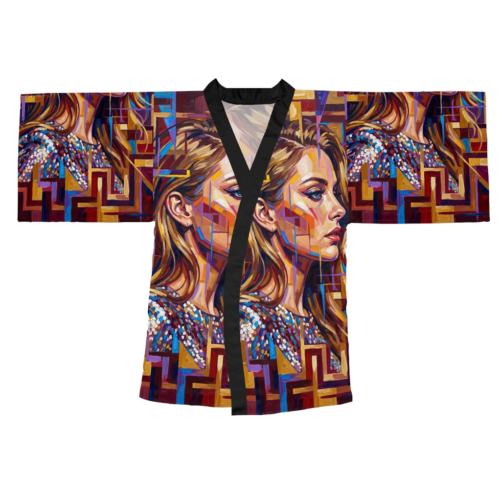 Long Sleeve Kimono Robe - Shattered Elegance | Echovira...