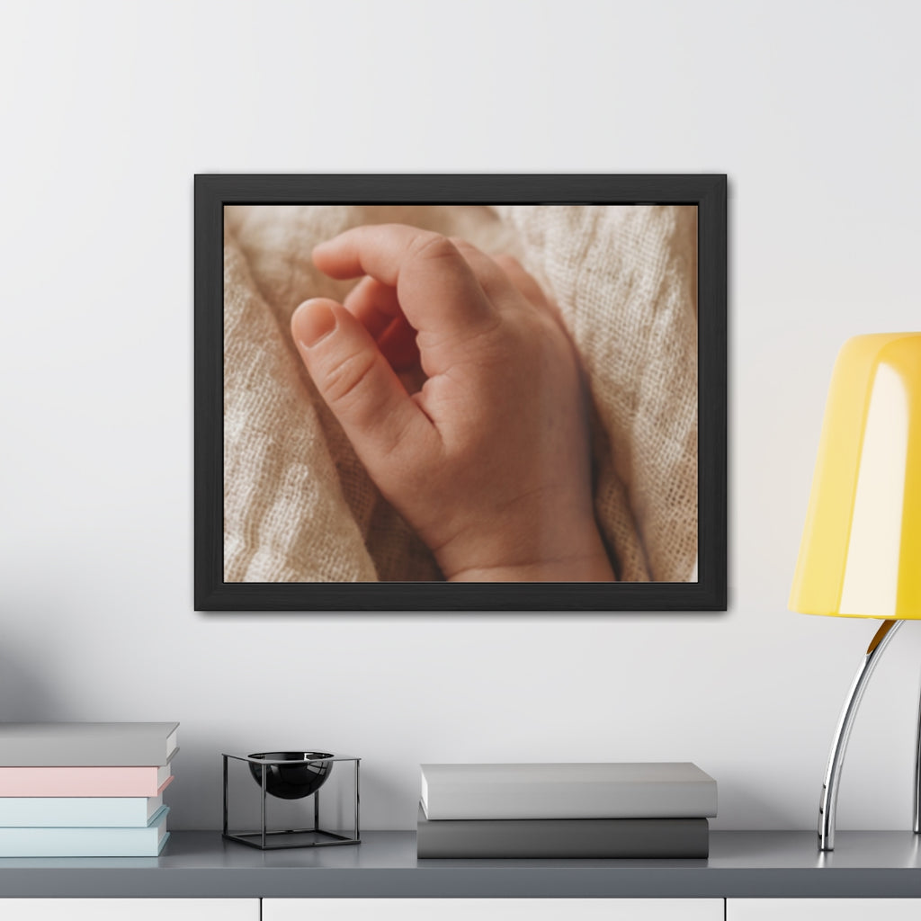 Framed Poster - Tender Newborn Hand (10×8, 12×8, 11×9... |...