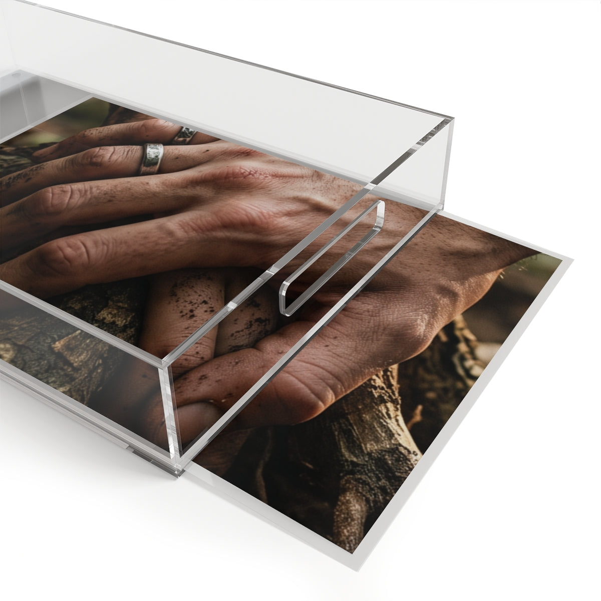 Forest Roots Hands Acrylic Serving Tray