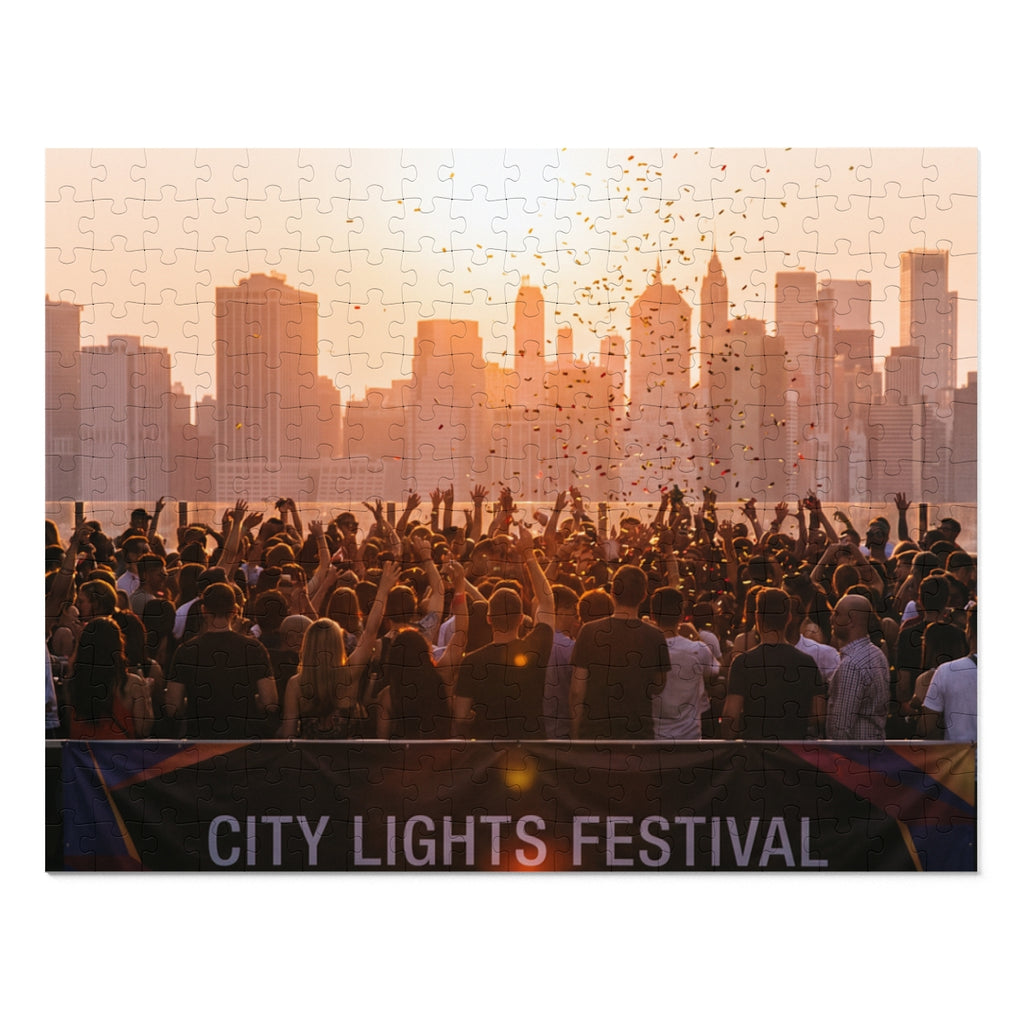 Jigsaw Puzzle with Tin - City Lights (30, 110, 252, 500... |...