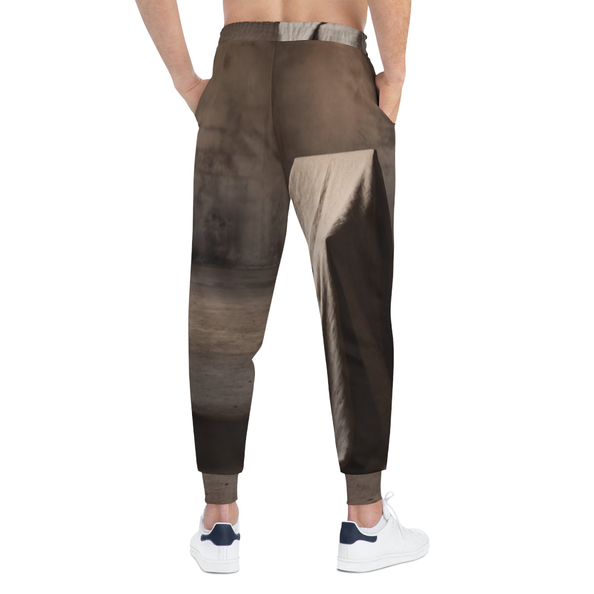 Men's Athletic Joggers - Silent Chamber Shadowed Chair Art...