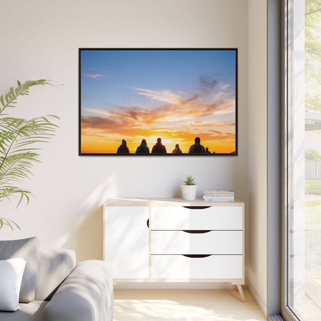 Framed Matte Canvas - Sunset Trail — Espresso / 1.25" (10×8...