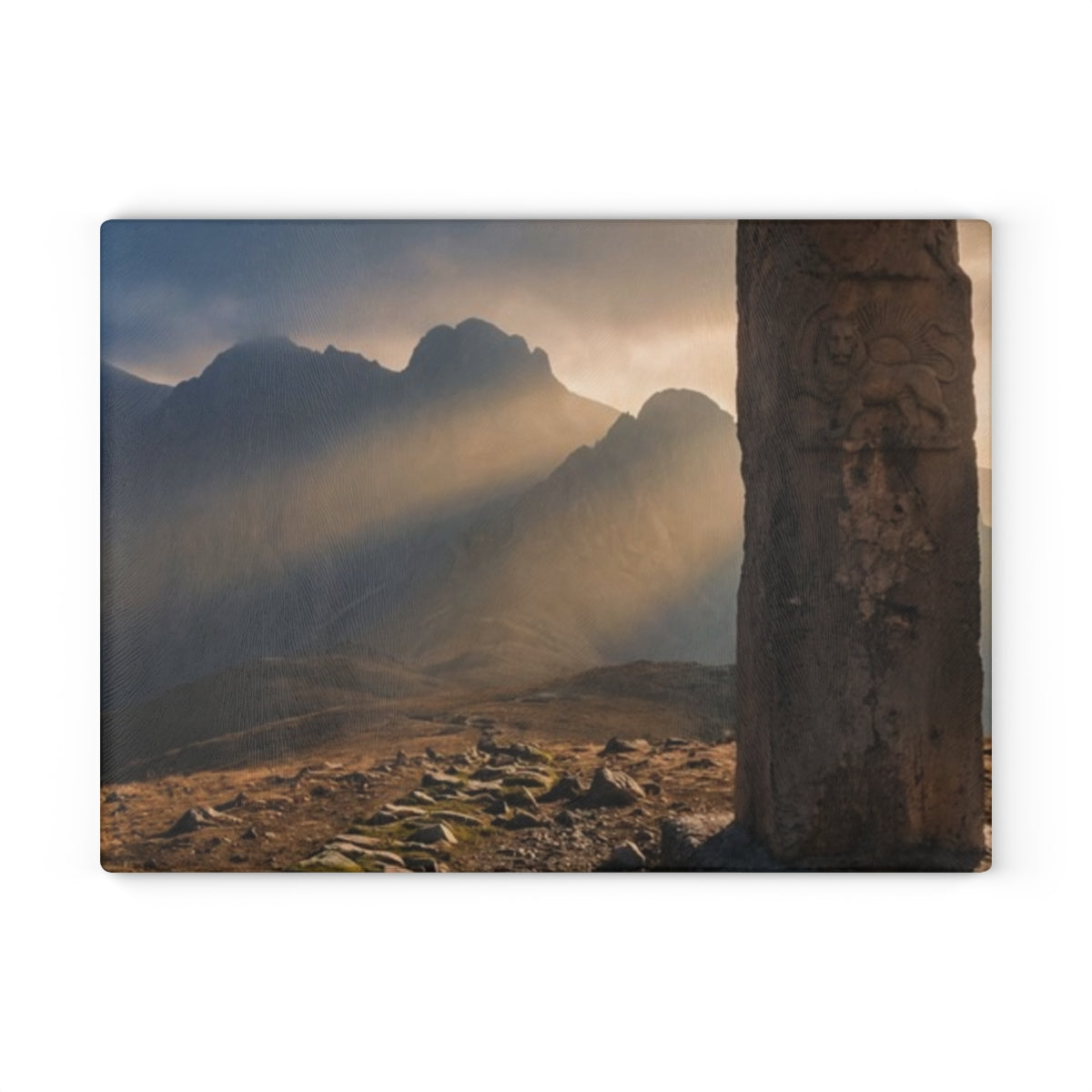 Glass Cutting Board - Mystic Monolith Ancient Persian... |...