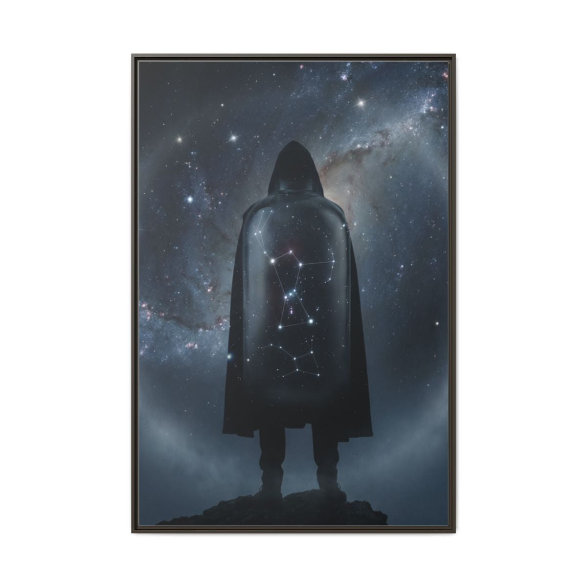 Matte Canvas, Framed - Cosmic Sentinel Orion Constellation...