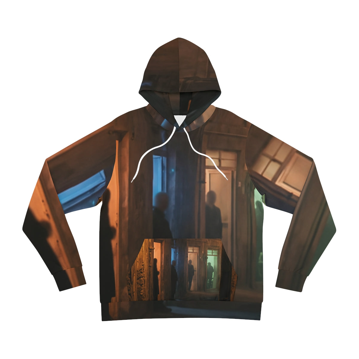 Men's Fashion Hoodie - Nocturnal Alleyway Misty Street Art |...
