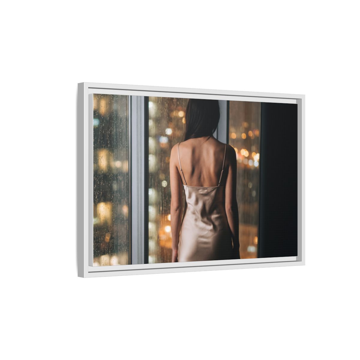 Framed Matte Canvas - Cinematic Nights — White / 1.25"