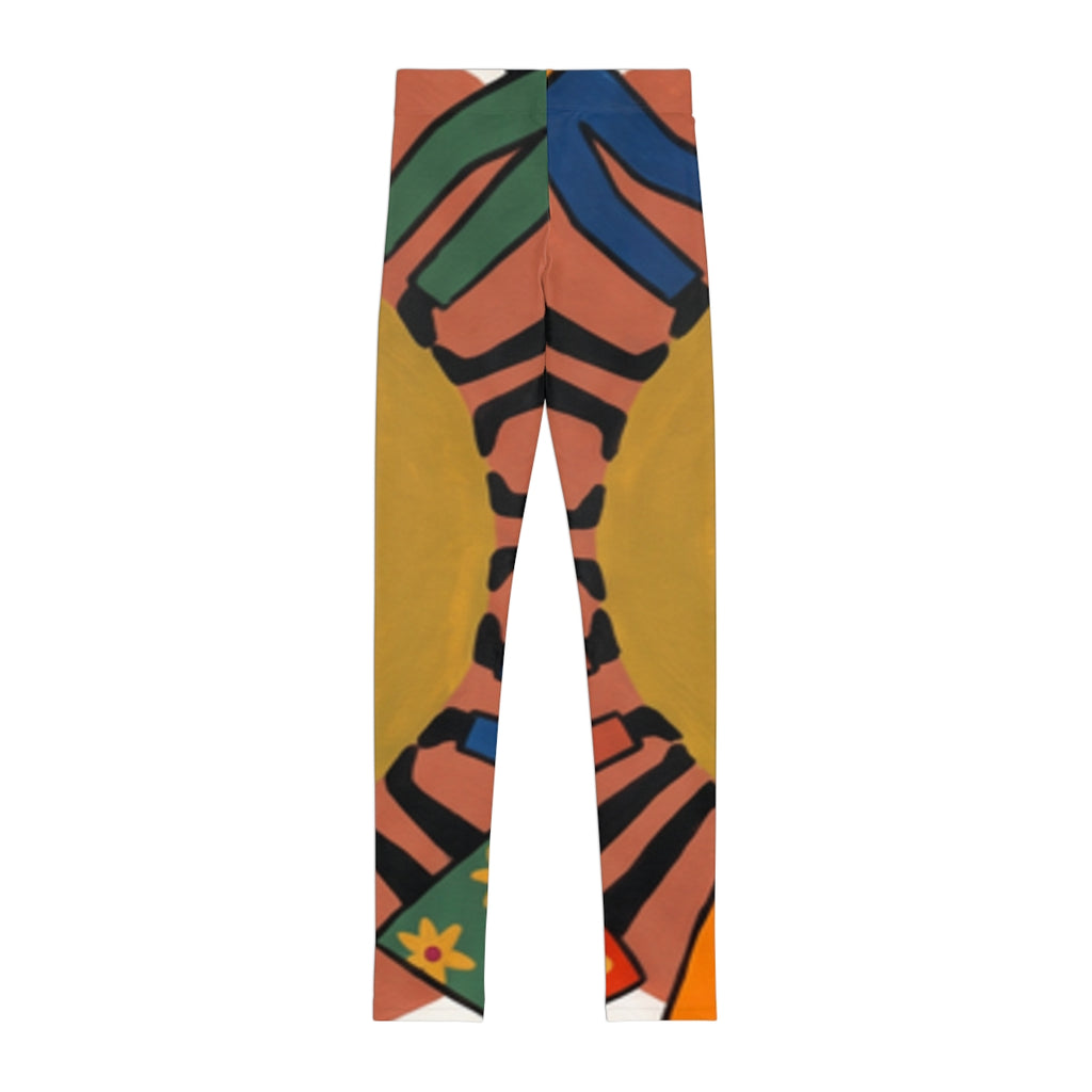 Youth Leggings - Unity Mandala Folk Art | Echovira Gallery