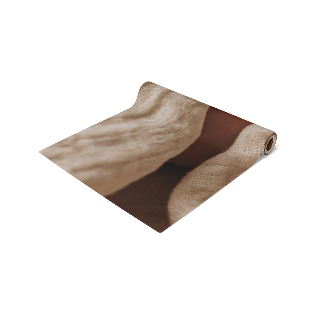 Table Runner - Organic Muslin Texture