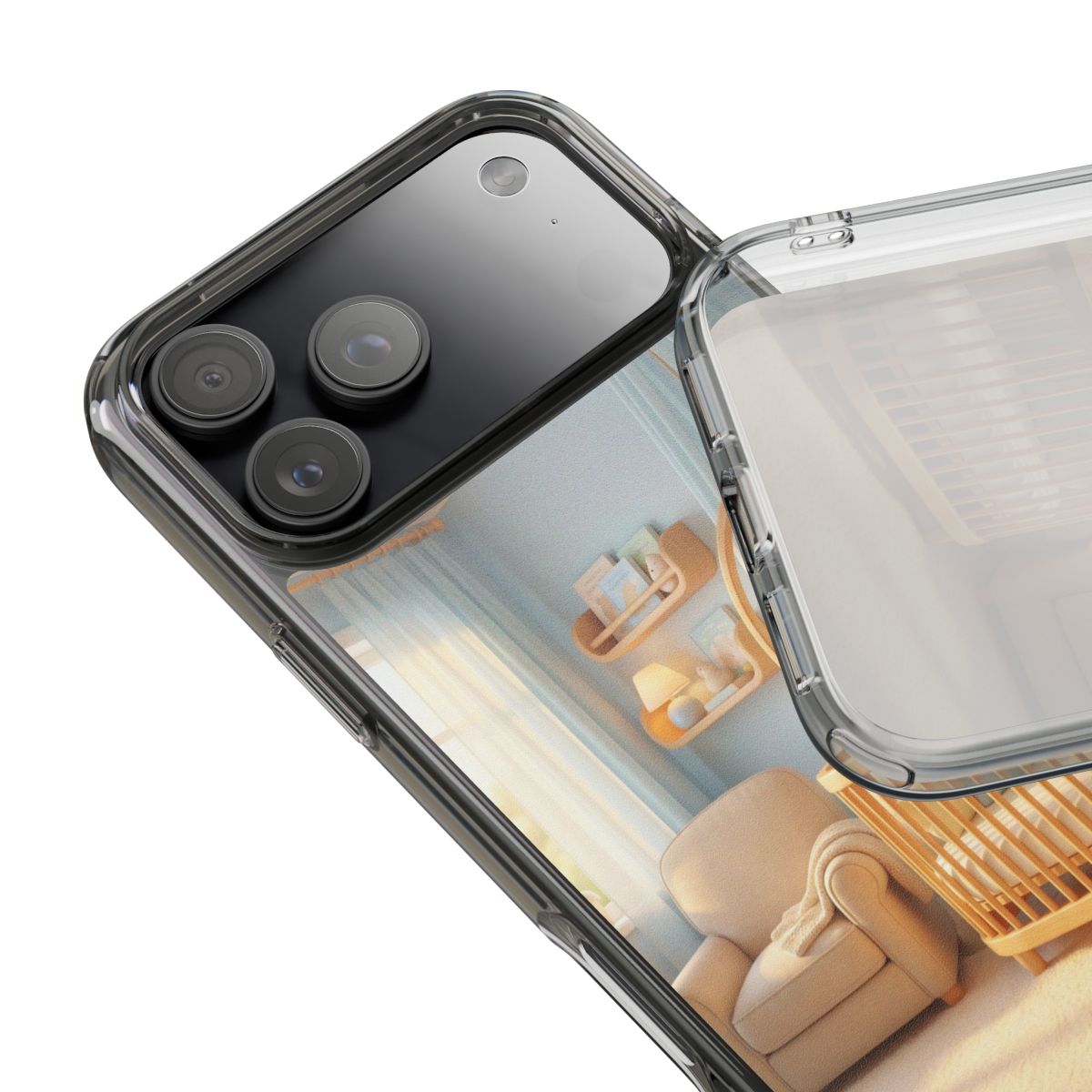 Clear Impact-Resistant Cases - Soft Blue Clear Phone Case...