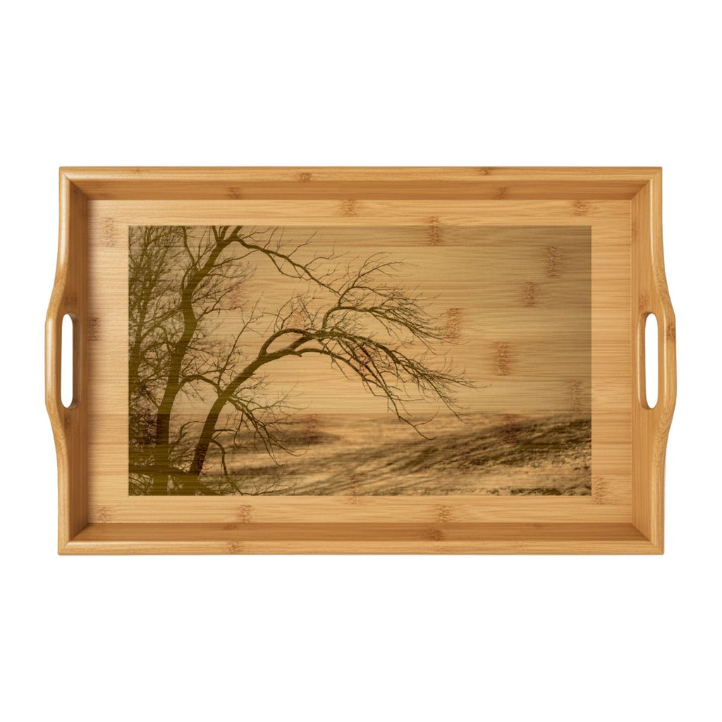 Bamboo Serving Tray - Winter Landscape