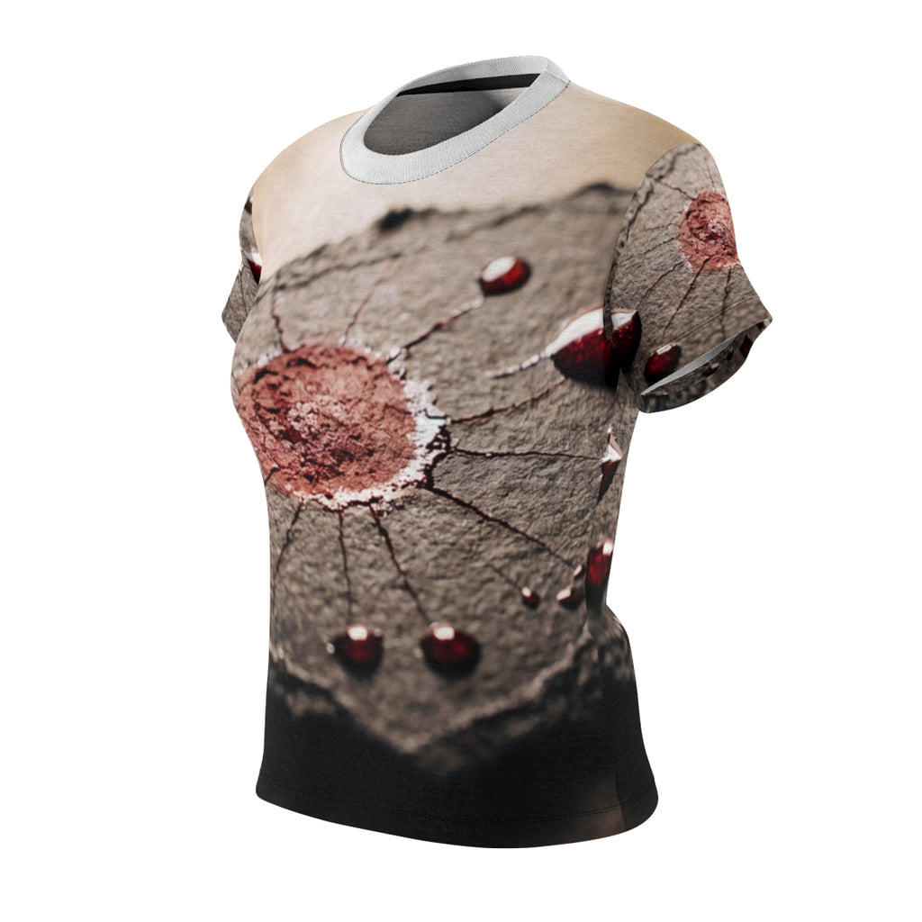 Women's Cut & Sew Tee - Crimson Relic | Echovira Gallery