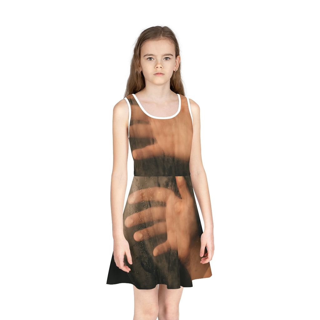 Girls' Sleeveless Sundress with Misty Glass Art