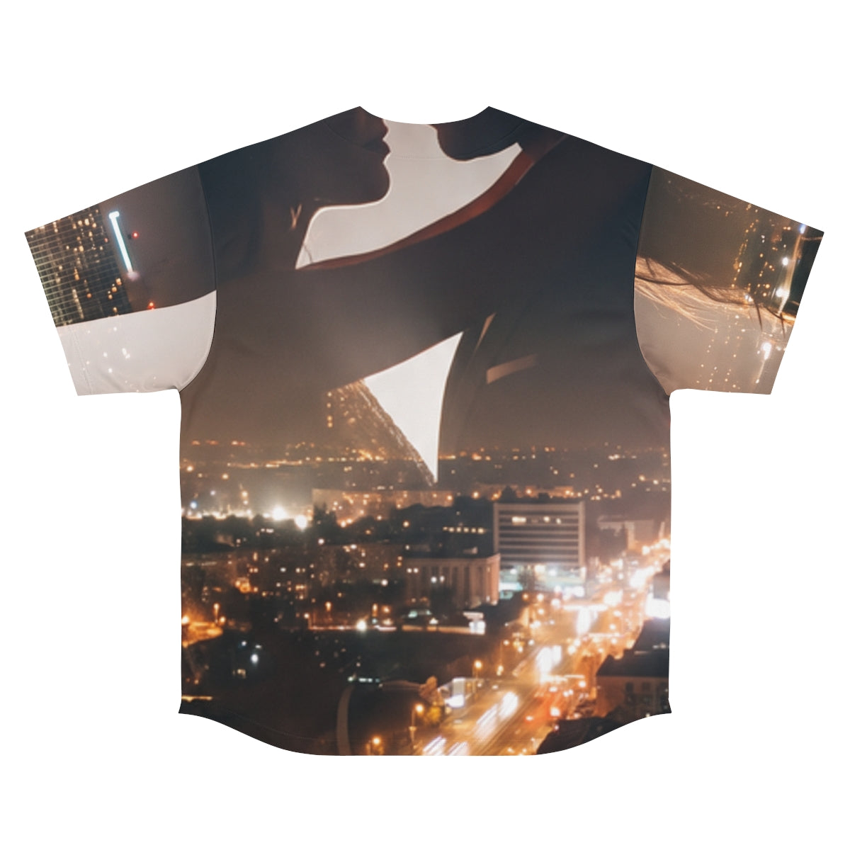 Men's Baseball Jersey - Midnight City Skyline | Echovira...
