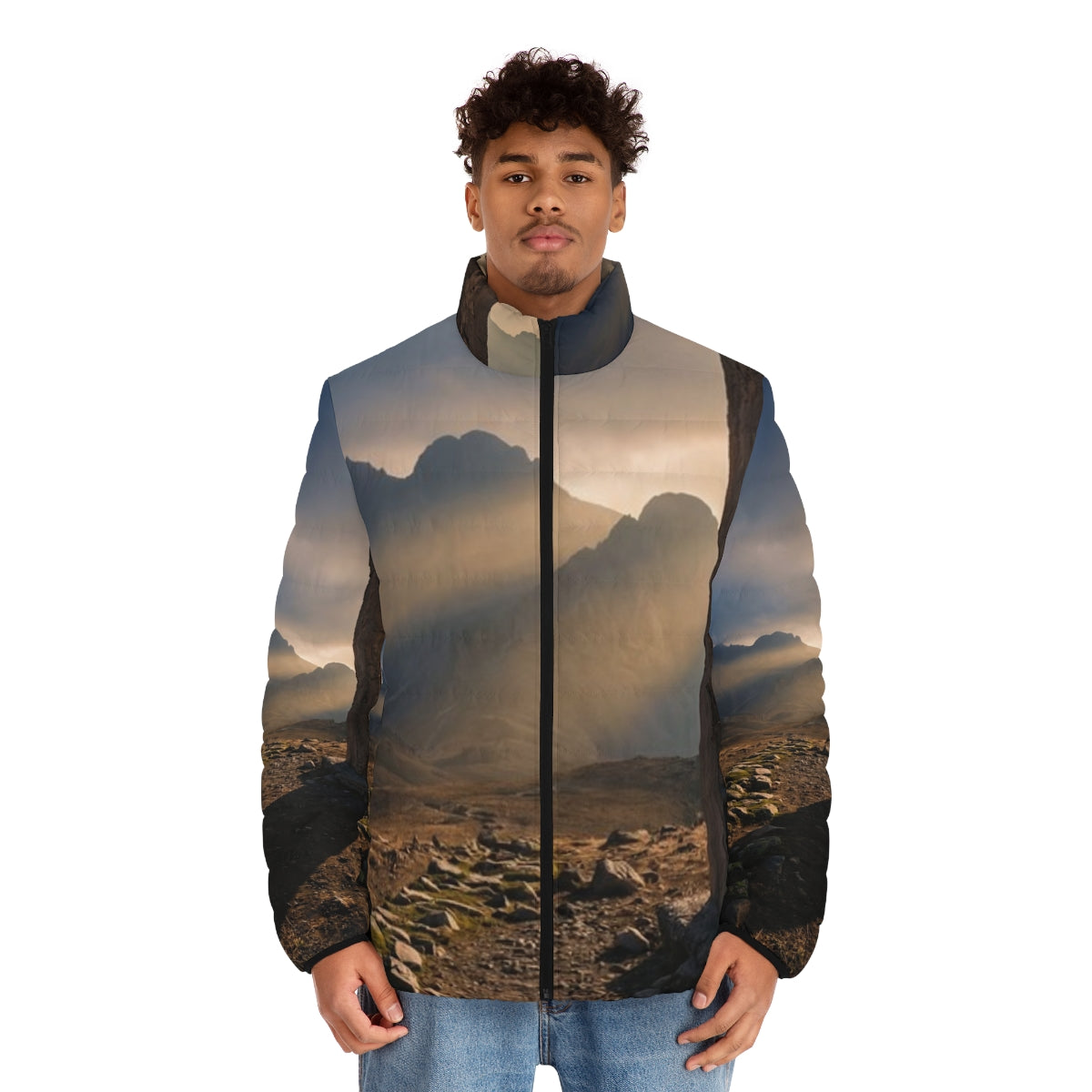 Men's Puffer Jacket - Mystic Monolith Ancient Persian... |...