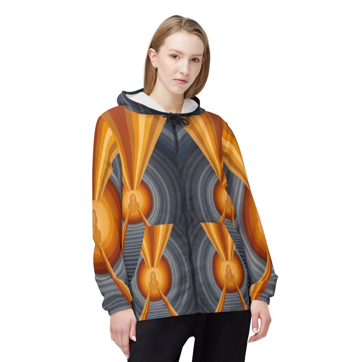 Windbreaker Jacket - Radiant Horizon | Echovira Gallery