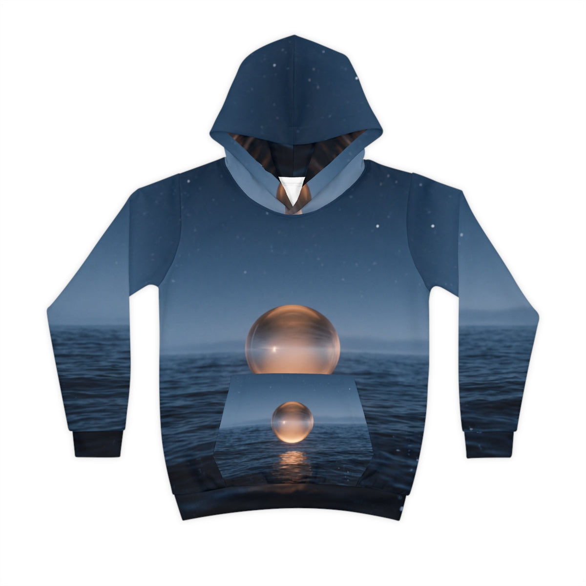 Sweat à capuche enfant avec orbe marin lumineux