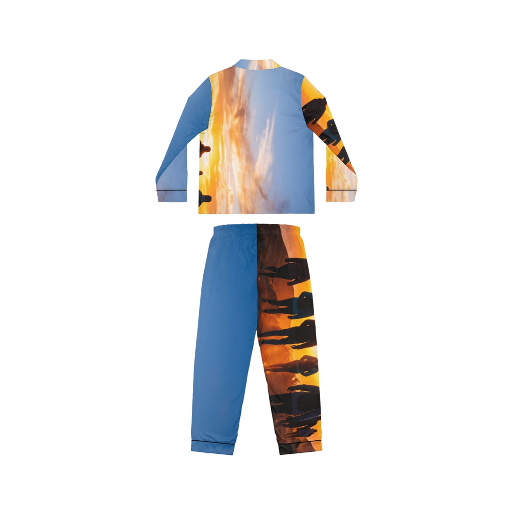 Women's Satin Pajamas - Sunset Ridge | Echovira Gallery