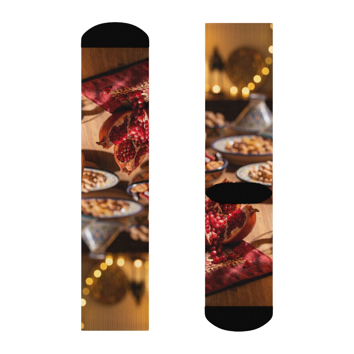 Crew Socks - Amber Harvest Feast | Echovira Gallery