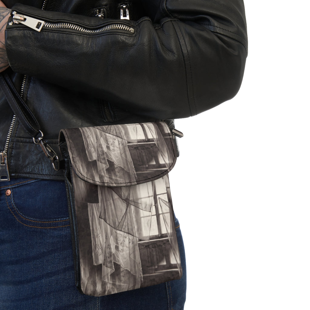 Small Cell Phone Wallet - Spectral Veils | Echovira Gallery