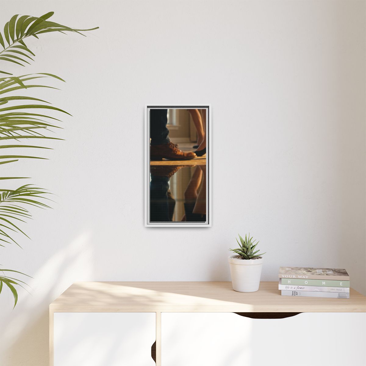 Matte Canvas, Framed - Golden Hour Reflections Cinematic Art...