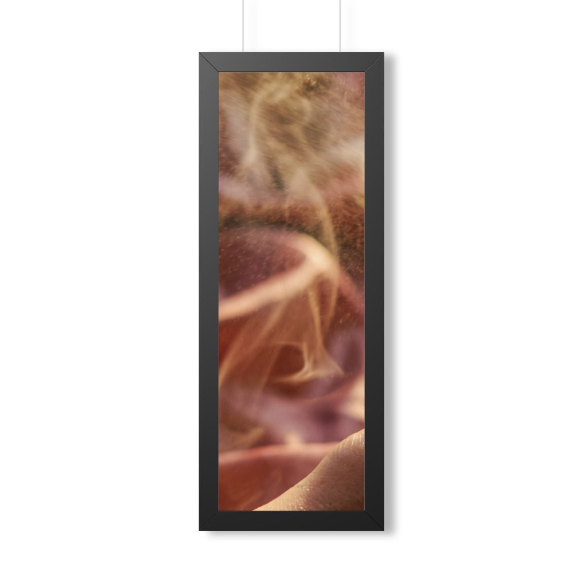 Framed Vertical Poster - Golden Mist Perfume Ritual Art —......