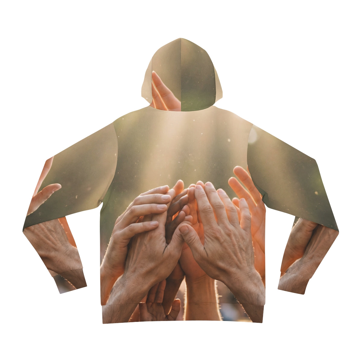Men's Fashion Hoodie - Golden Rays of Unity Wall Art |...