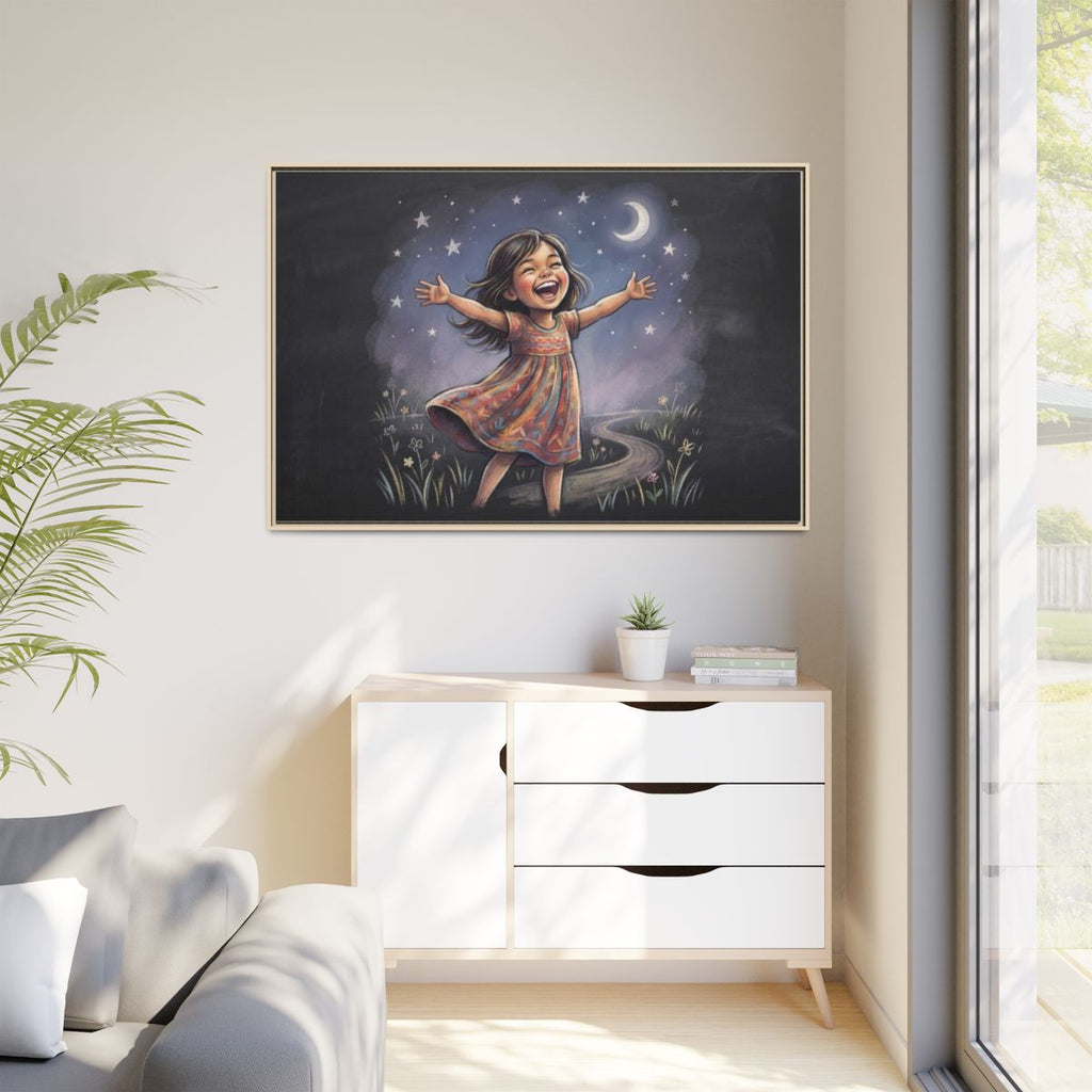 Matte Canvas Framed - Starlit Wonder Joy — Natural / 1.25"...