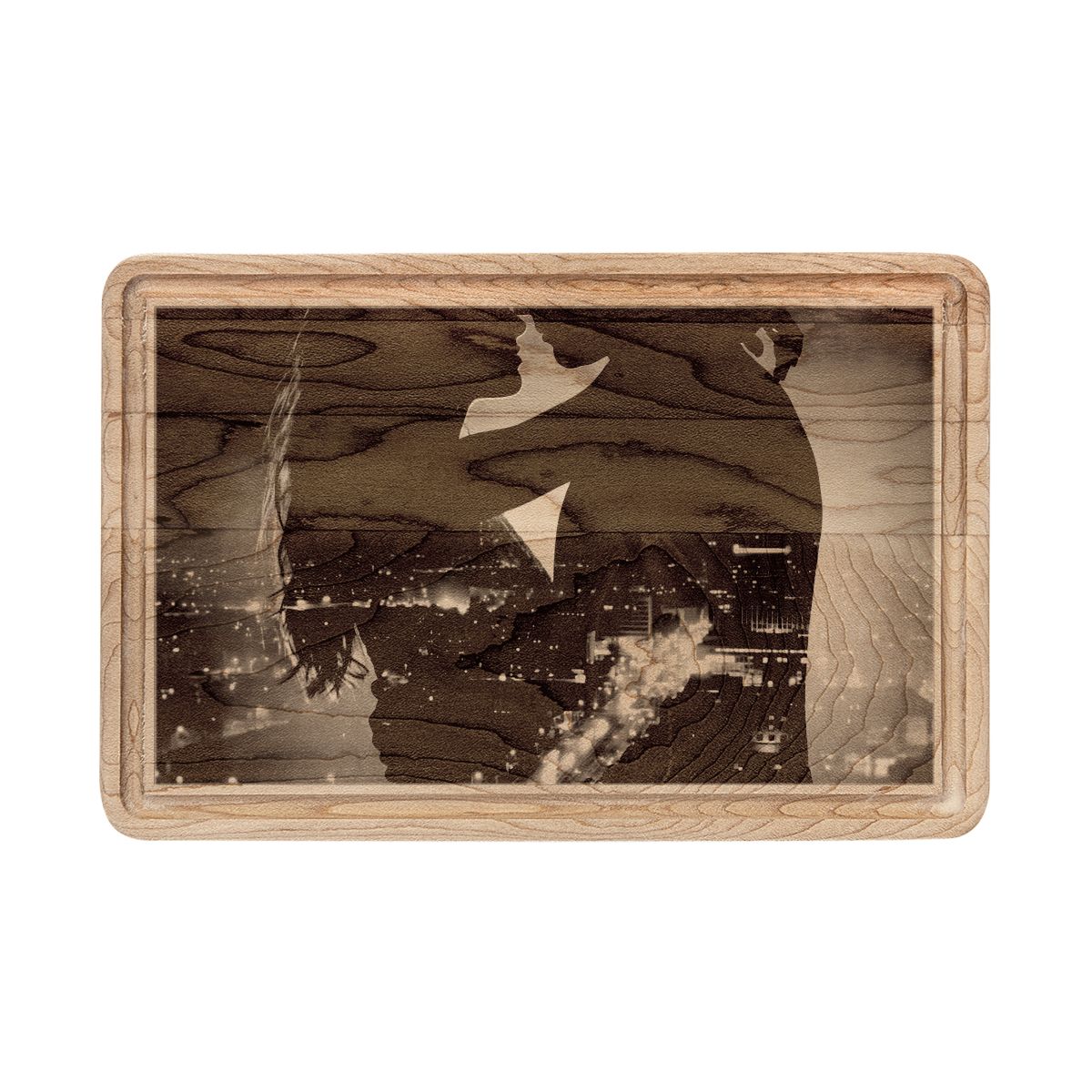 Wooden Cutting Board - City Skyline Engraving | Echovira...
