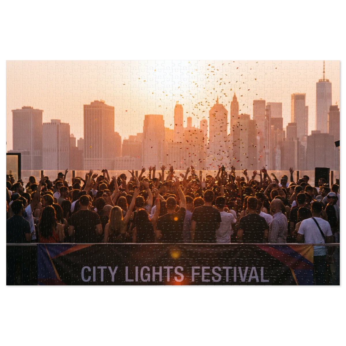 Jigsaw Puzzle with Tin - City Lights (30, 110, 252, 500... |...