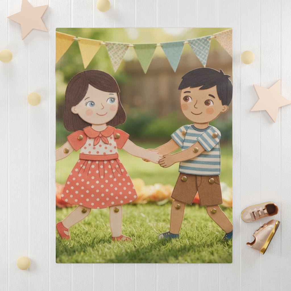 Soft Fleece Baby Blanket - Paper Meadow | Echovira Gallery
