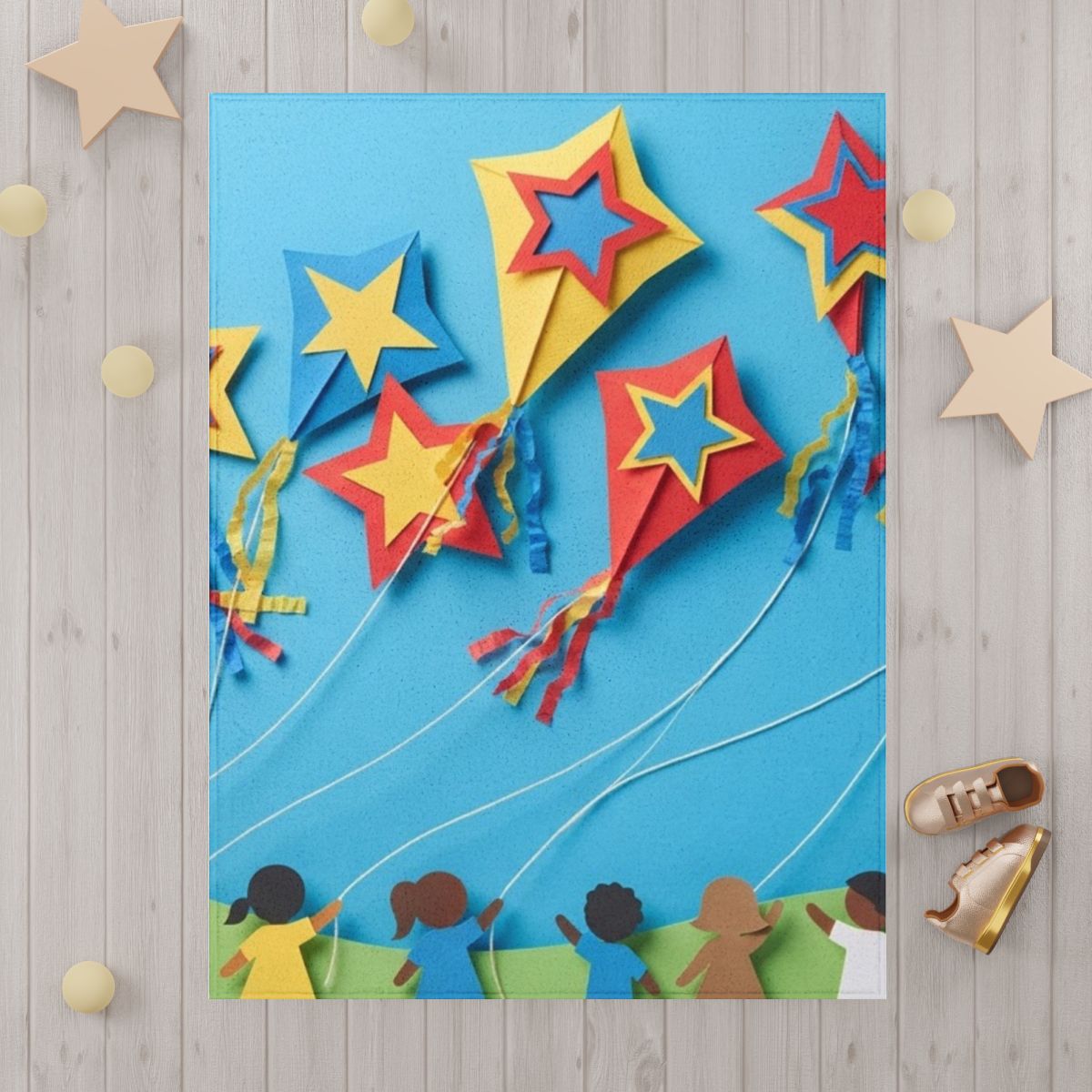 Toddler Blanket - Star Kites Naptime Wonder | Echovira...