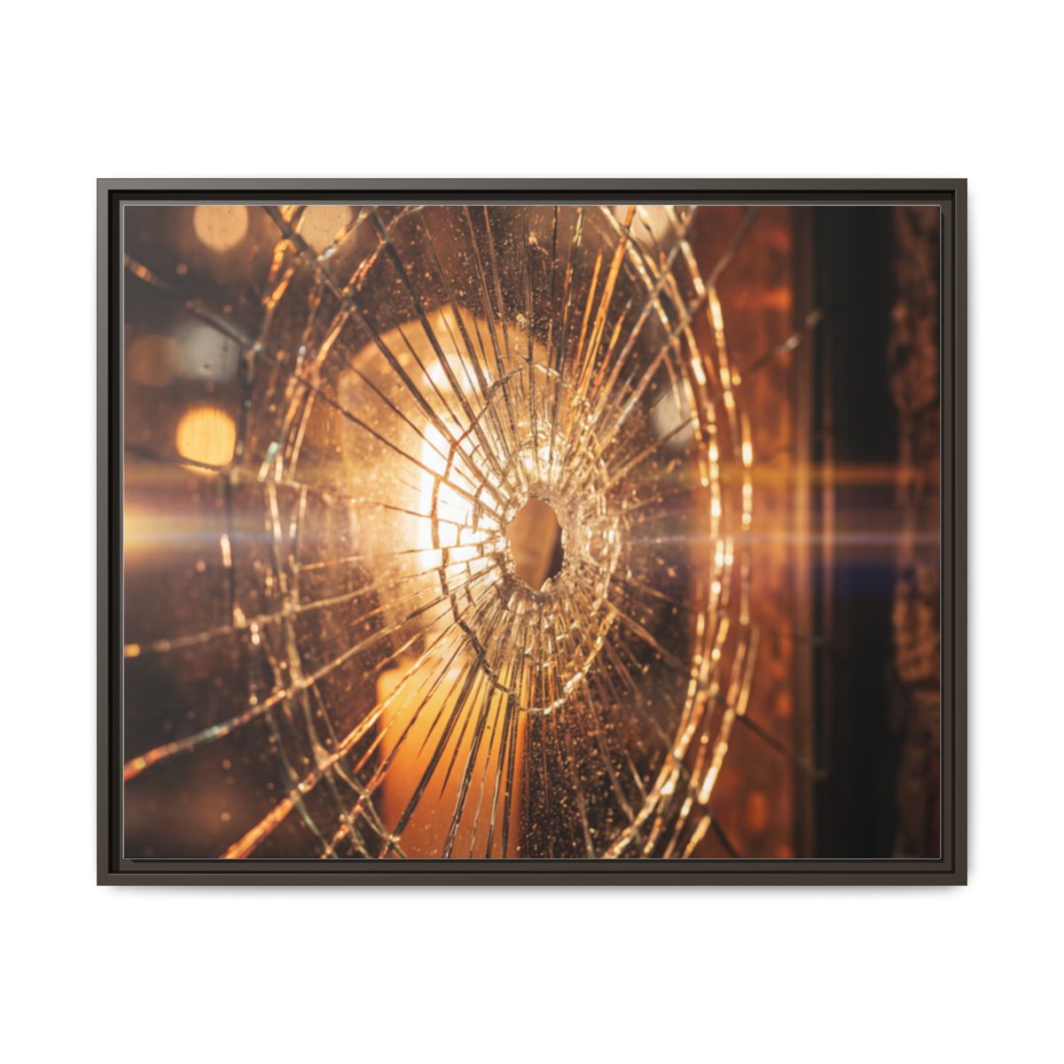 Framed Matte Canvas - Shattered Glass