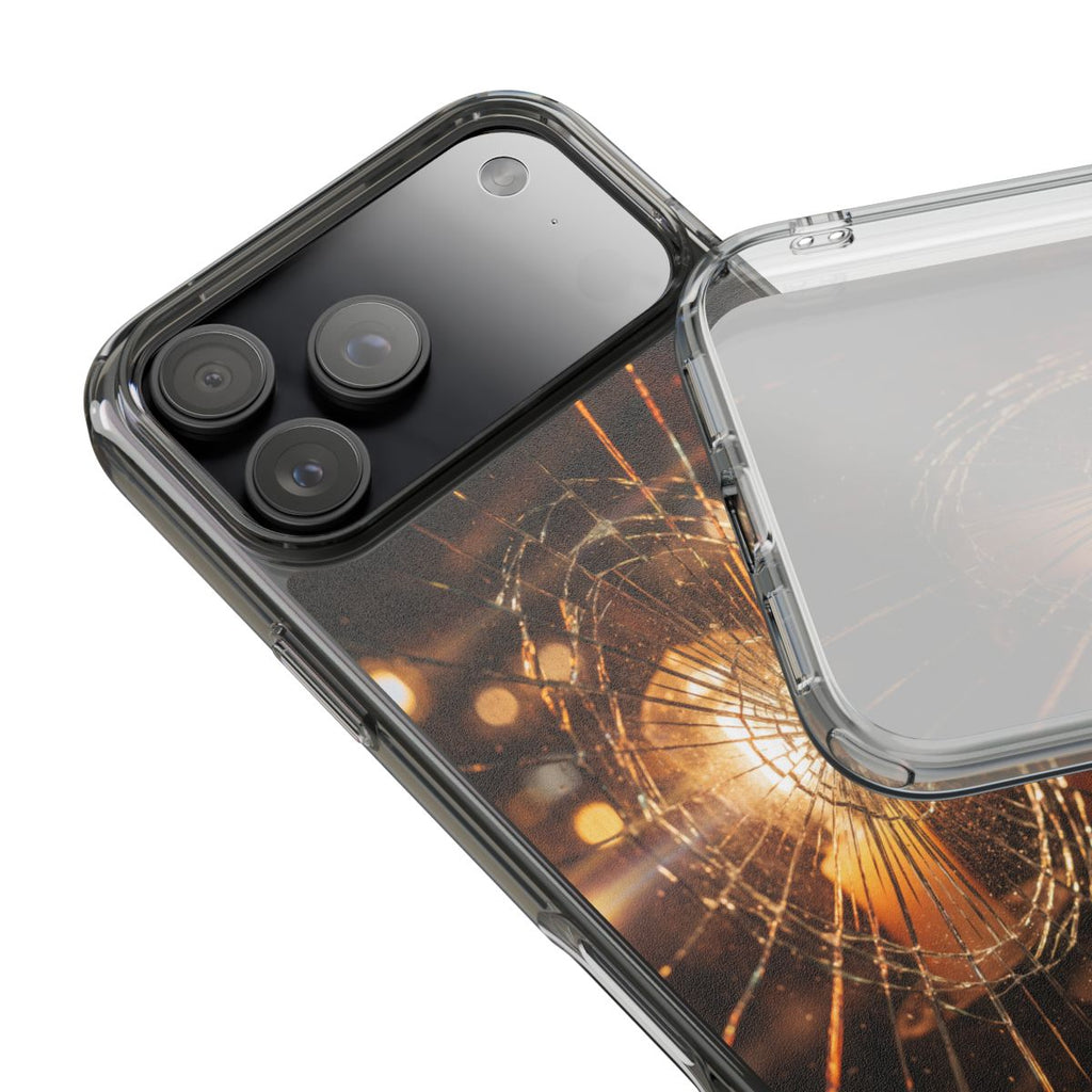 Clear Impact-Resistant Case - Fractured Glow