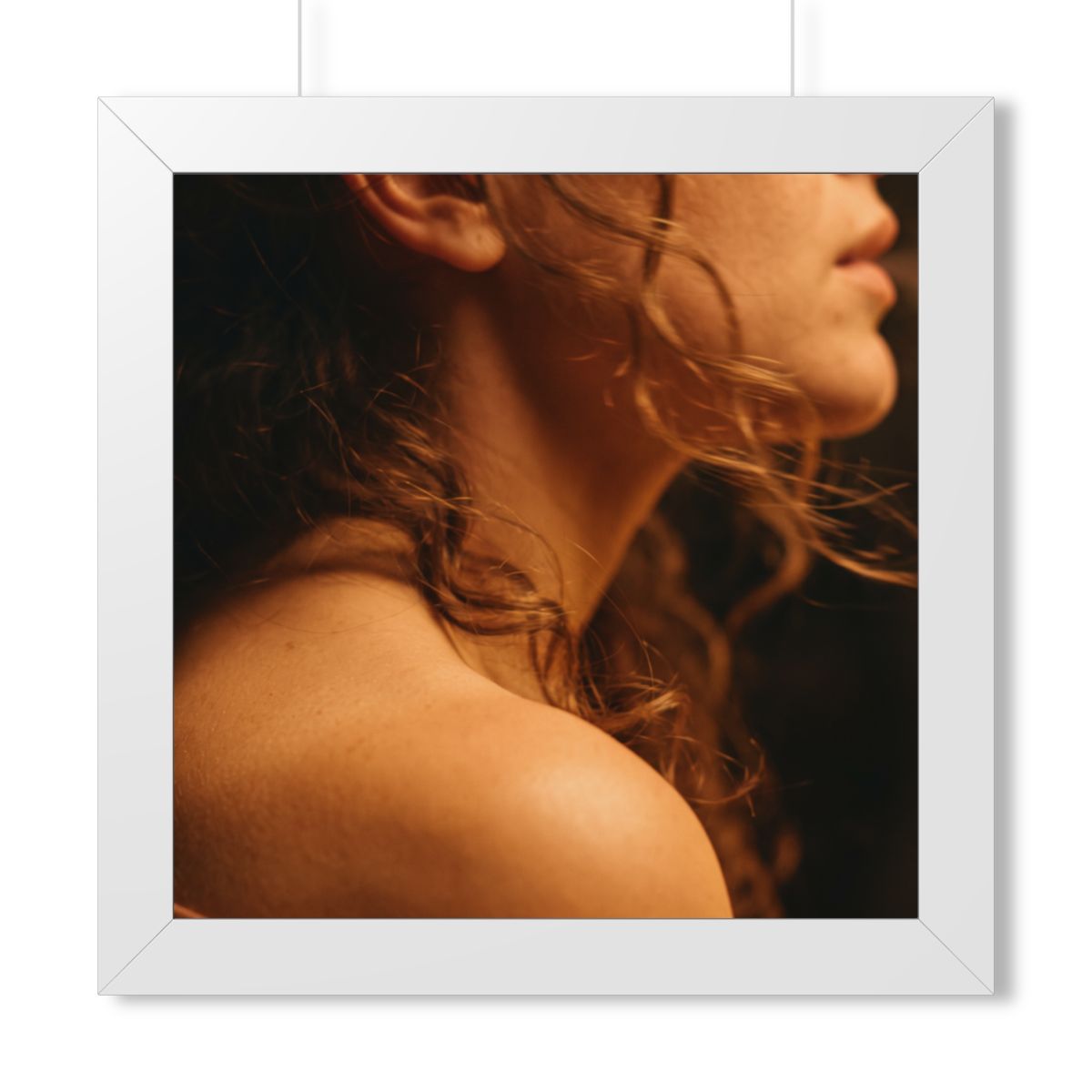 Framed Horizontal Poster - Golden Hour Silhouette Art —... |...