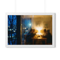 Framed Horizontal Poster - Twilight Gathering — White... |...