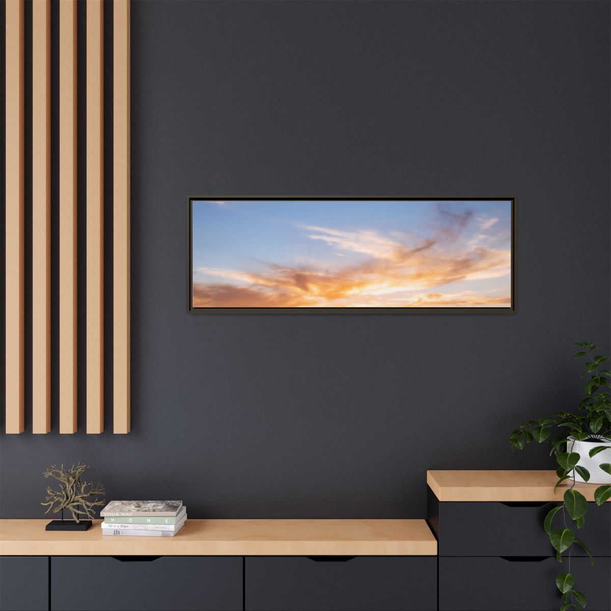 Framed Canvas - Sunset Silhouette