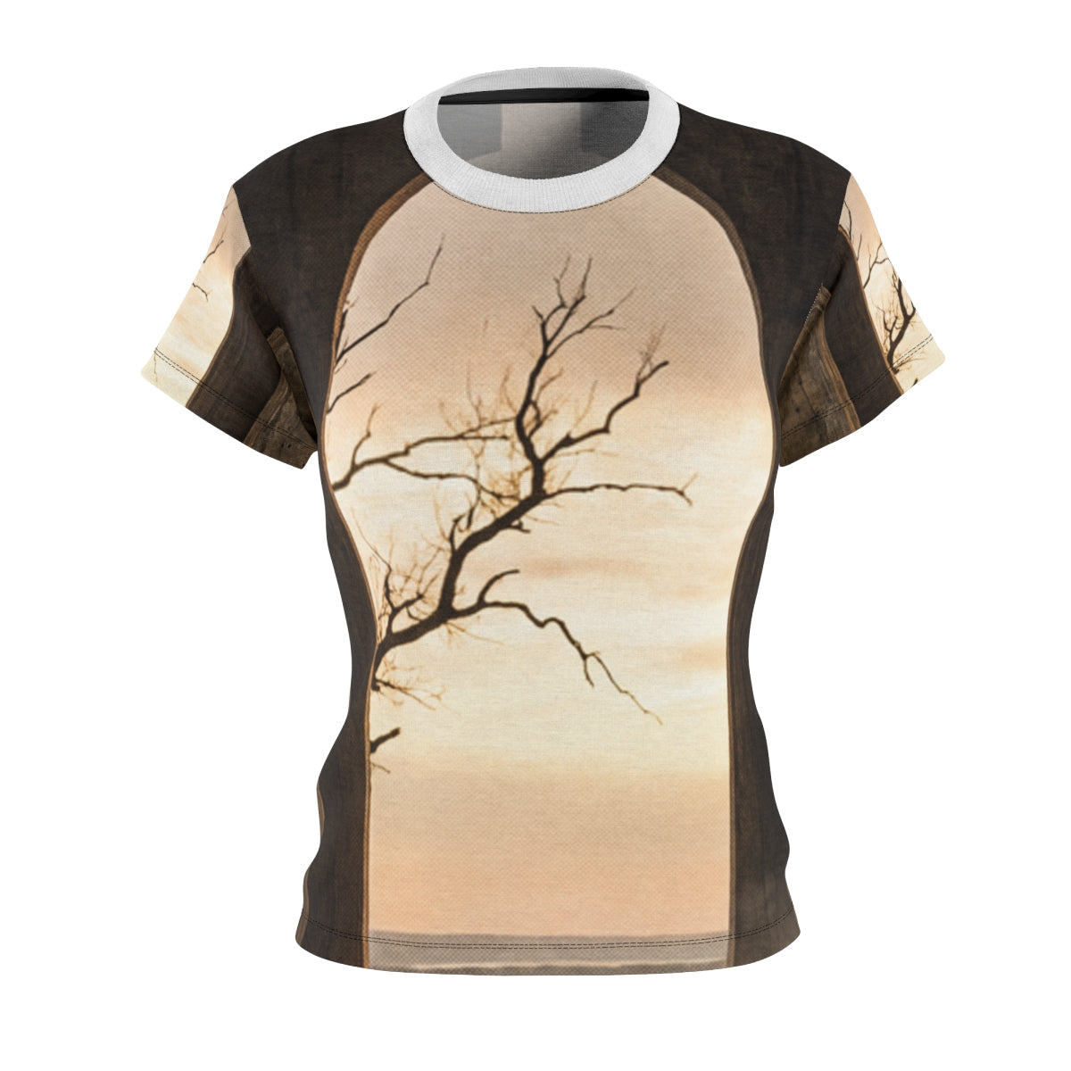Women's Tee with Brutalist Architecture Art