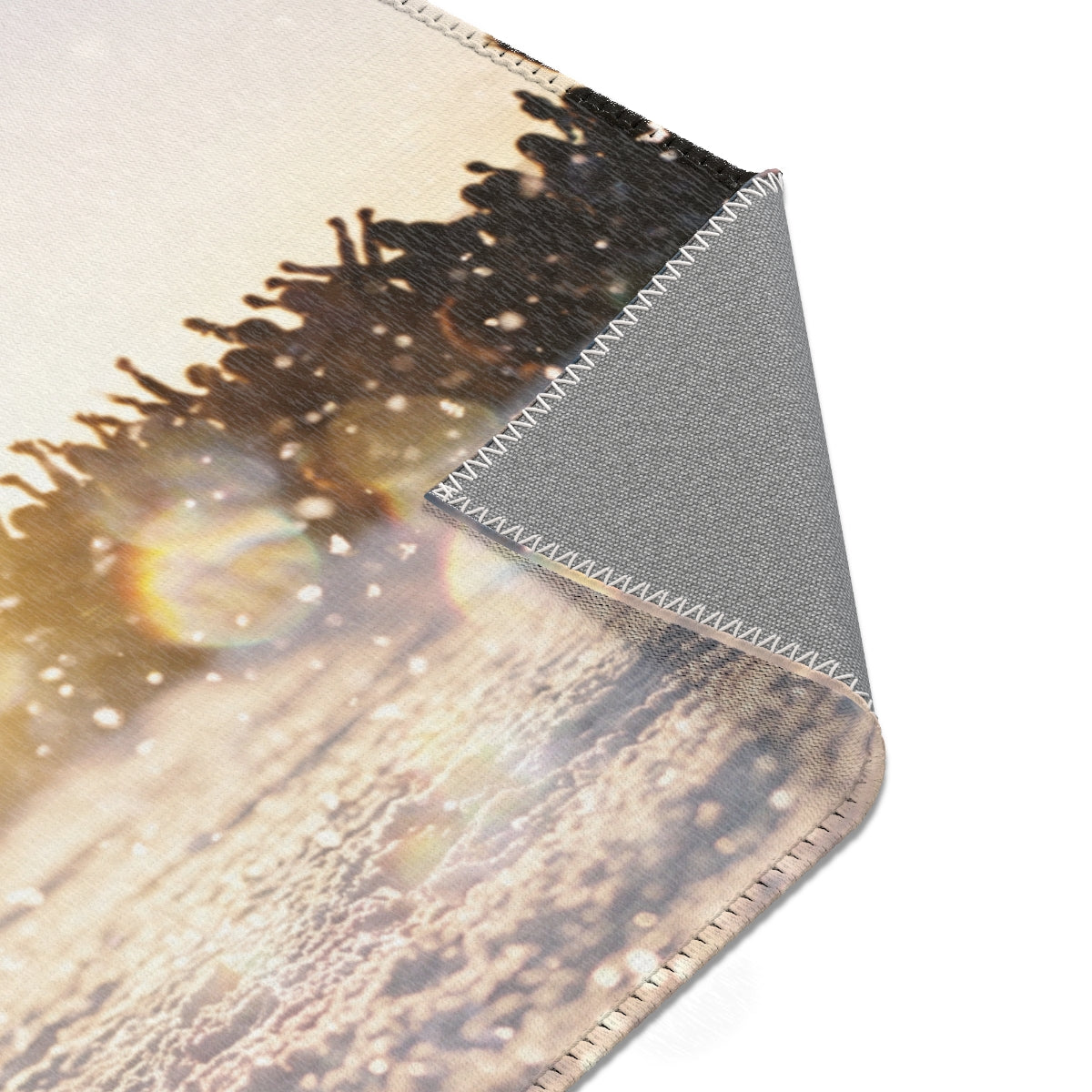 Area Rugs with Golden Hour Crowd Art