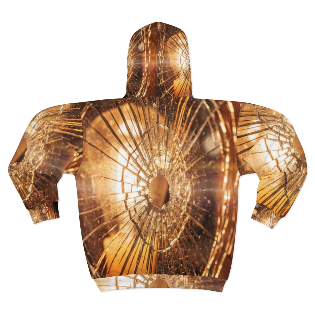 Unisex Zip Hoodie - Shattered Light and Golden Glow Fine Art...