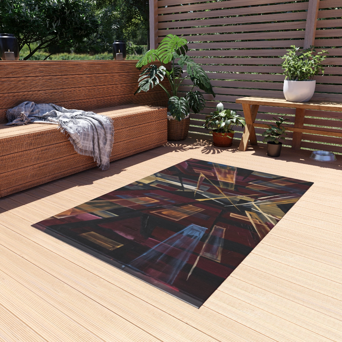 Outdoor Rug - Urban Patio Perspective | Echovira Gallery