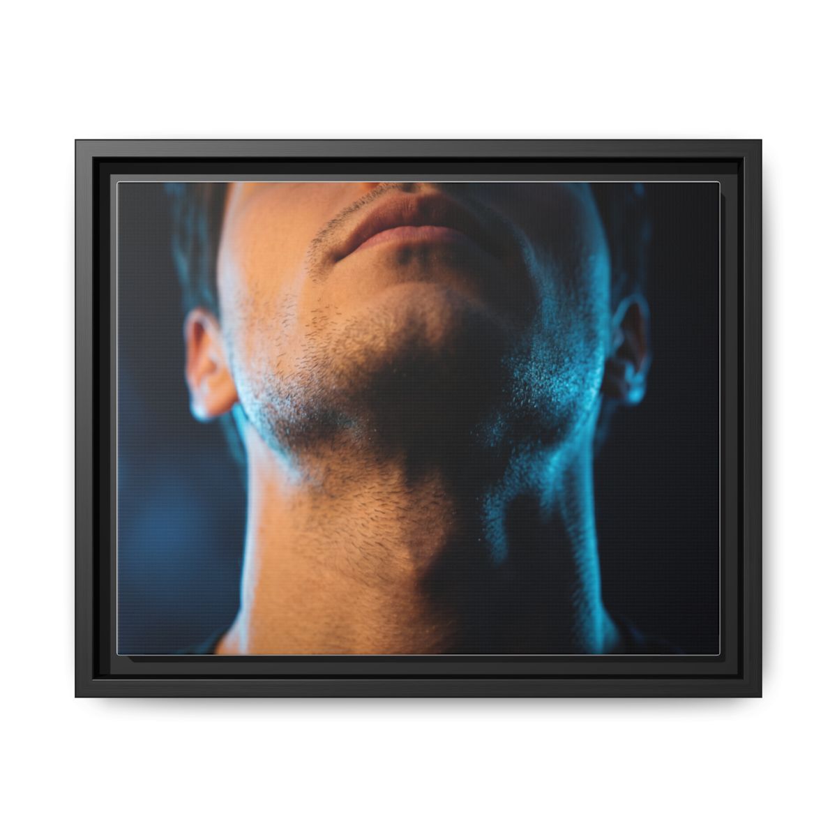 Framed Matte Canvas - Neon Pulse Core — Black / 1.25"