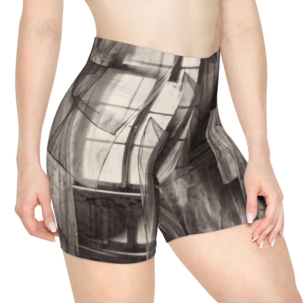Women's Biker Shorts - Spectral Veils | Echovira Gallery