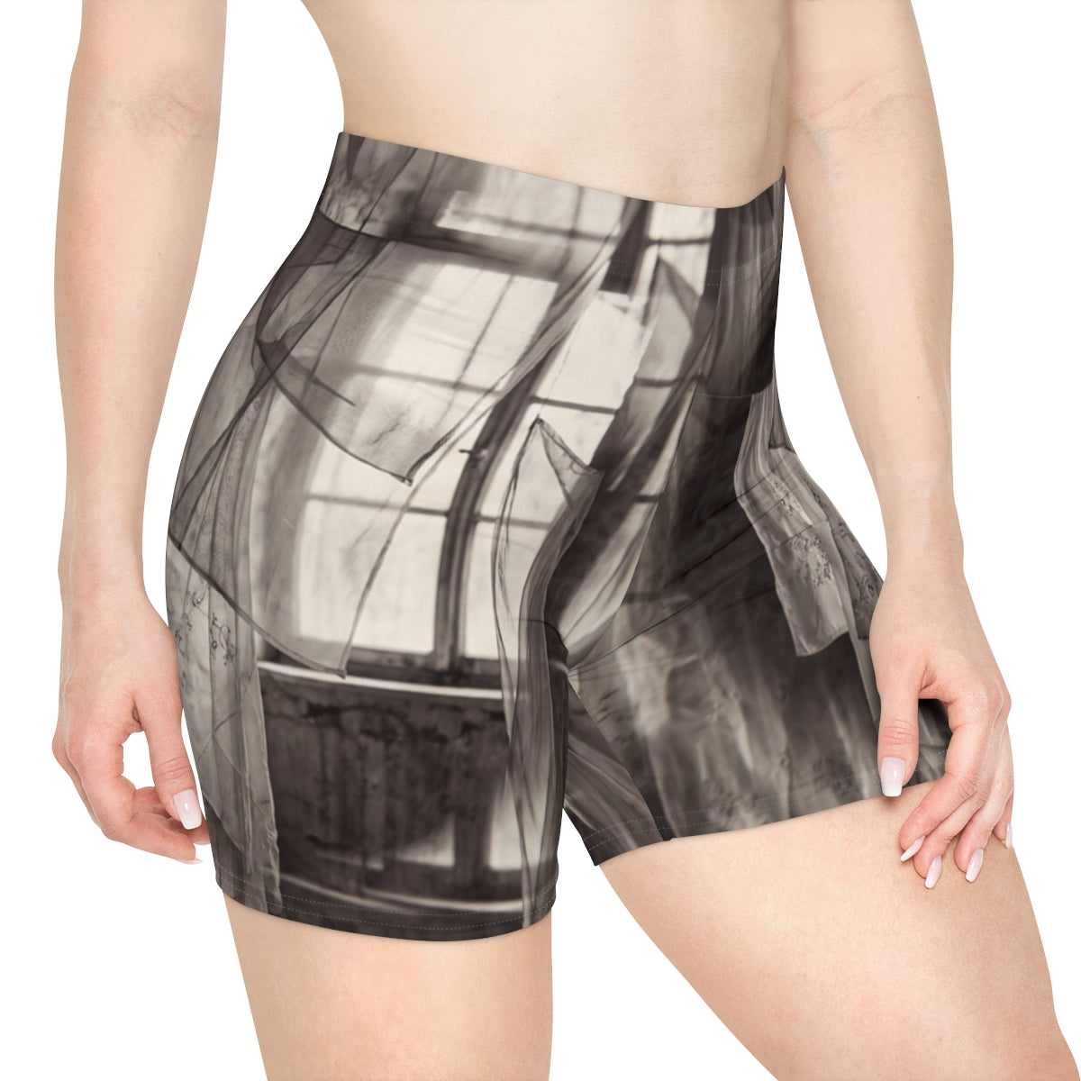 Women's Biker Shorts - Spectral Veils | Echovira Gallery