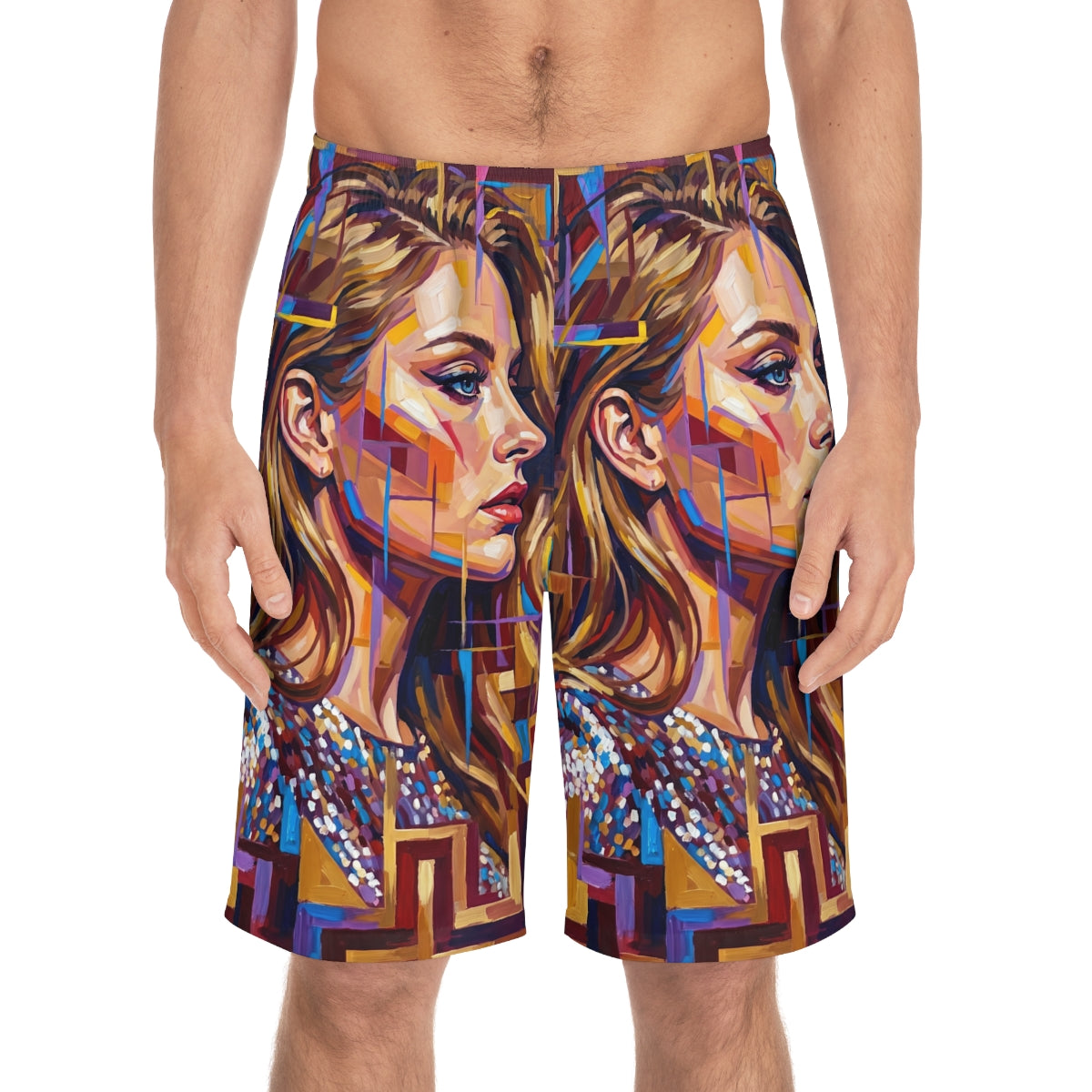 Men's Board Shorts - Shattered Elegance | Echovira Gallery