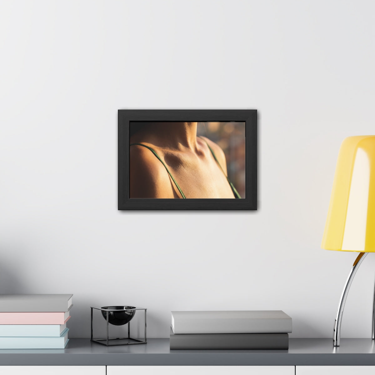 Golden Hour Framed Poster - Elegant Sunkissed Art —... |...