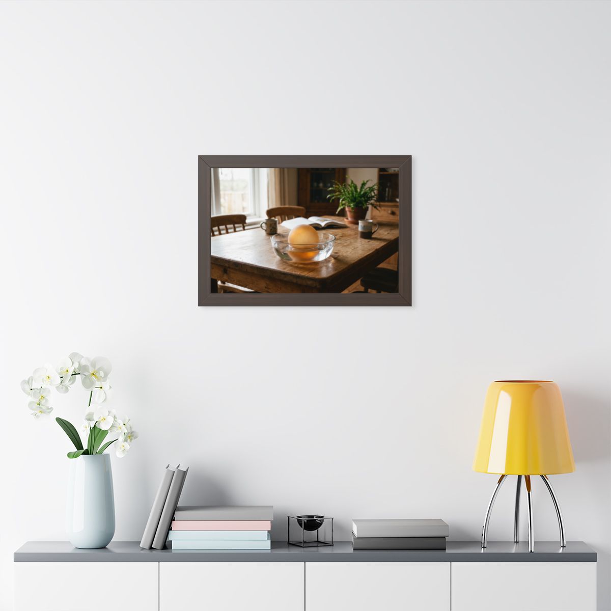 Framed Horizontal Poster - Amber Sanctuary — Walnut (14×11...