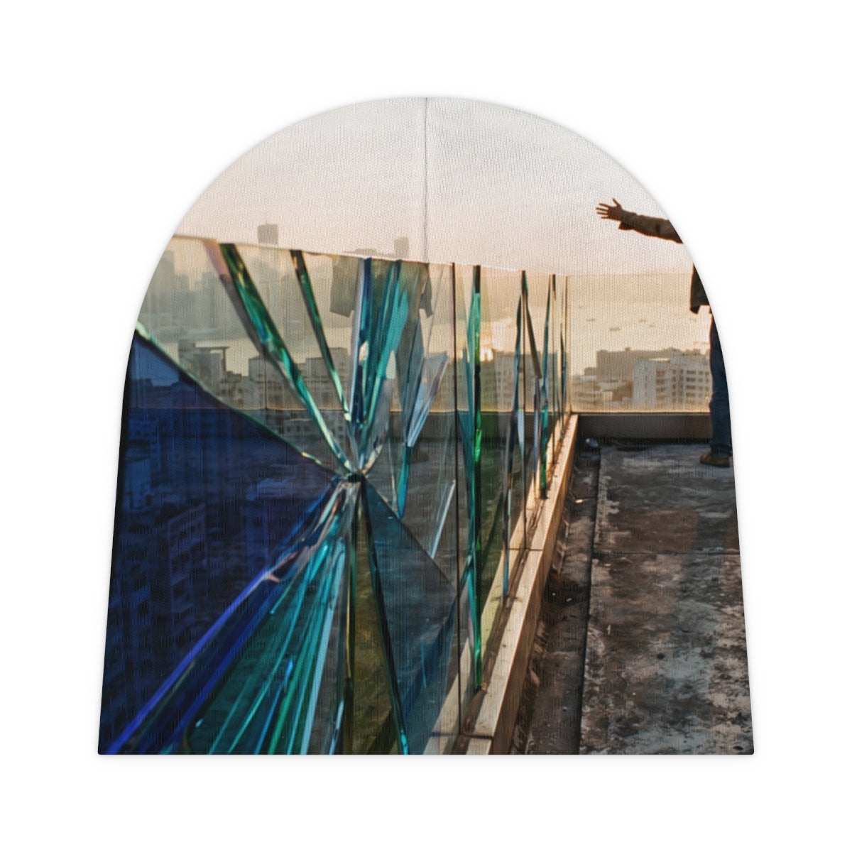 City Horizon Rooftop Print Baby Beanie